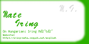 mate iring business card